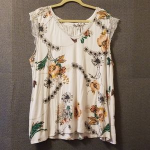 Maurices floral and lace tank